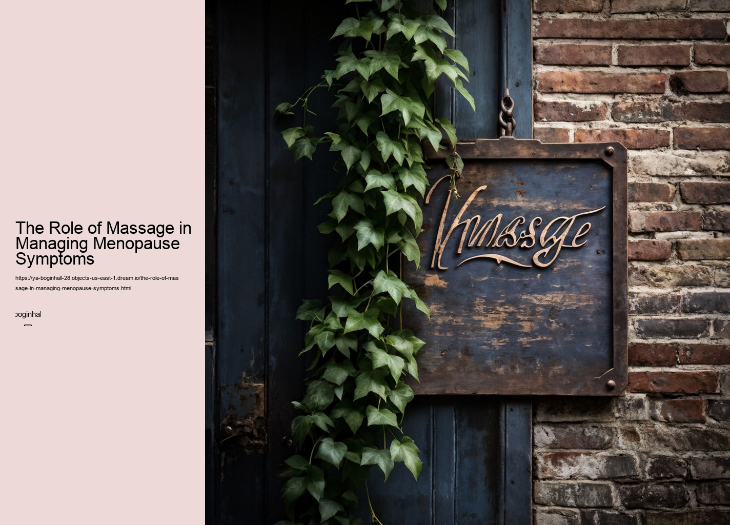 The Role of Massage in Managing Menopause Symptoms